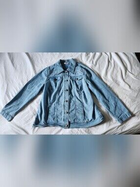 Vintage Embroidered Butterfly Denim Jacket